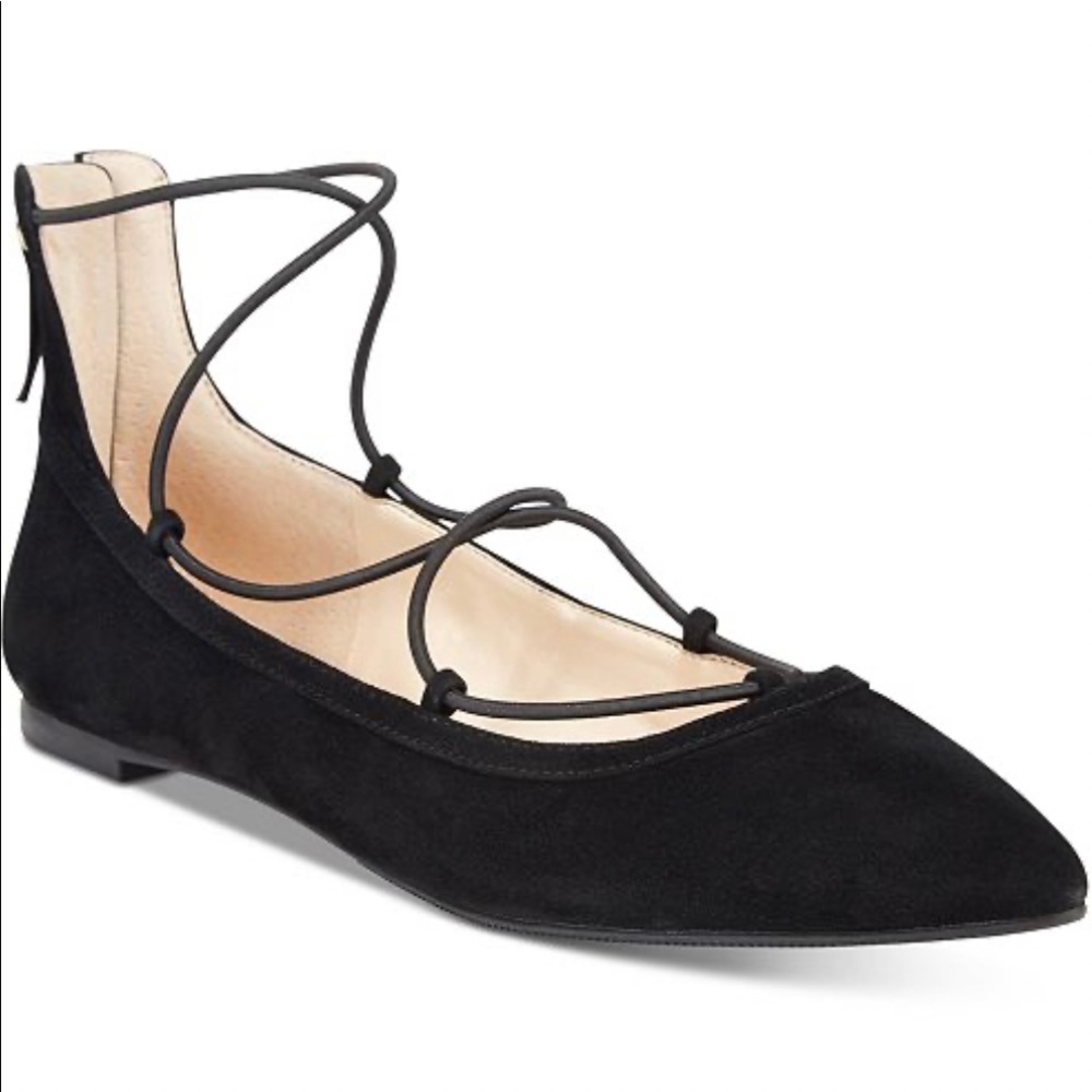 I.N.C Women’s Zachh Lace-Up Black Flats Shoe US 7